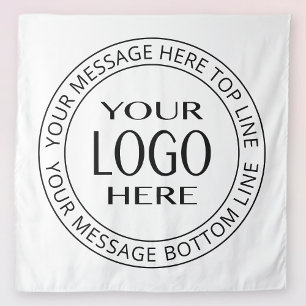 Tenture Votre propre logo et votre propre texte circulaire