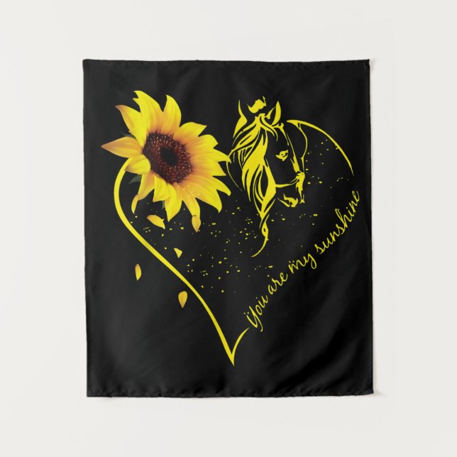 Tenture Vous Êtes Mon Sunshine Tournesol Et Cheval (Devant)