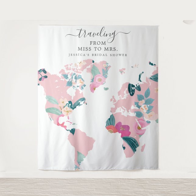 Tenture Voyage de Miss à Mrs Fond de Mariage (Devant)