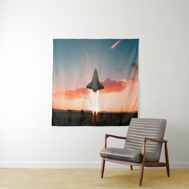 Tenture Voyage spatial (En situation)