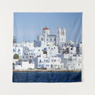 Tenture Vue sur l'île de Paros Village Naoussa