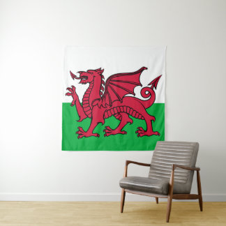 Tenture Wales Flag World Cup 2026 Soccer Cymru Red dragon