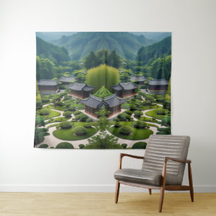 Tenture "Wall Art qui balaie la paix - Montagne Pittoresqu