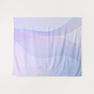 Tenture Wavelines Abstraites bleu rose