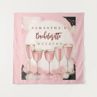 Tenture week-end champagne rose girly moderne