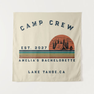 Tenture Week-end de camping personnalisé pour enterrement 