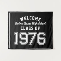 Welcome Class of 1976, Black Reunion Party Decor