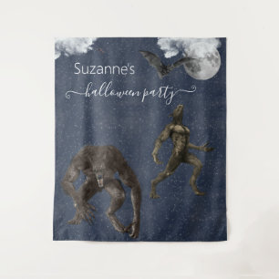 Tenture Werewolf Halloween en arrière-plan