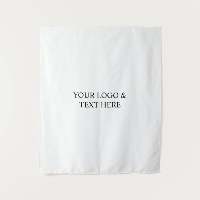 Tenture White Personalized – Your Logo & Text Here (Devant)