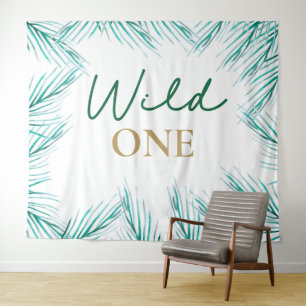 Tenture Wild One first Birthday feuille Photo Contexte