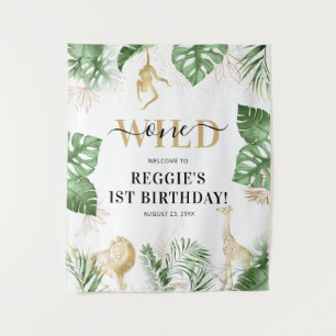 Tenture Wild One Jungle/Safari 1er anniversaire