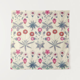 Tenture William Morris Daisy Motif floral Orange rouge