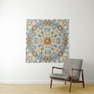 Tenture William Morris Floral Circle Flower Illustration