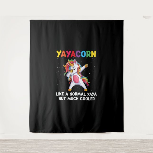 Tenture YayaCorn Yaya Licorne Anniversaire Famille Matchin (Devant)