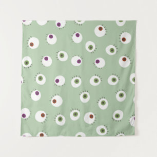 Tenture Yeux humains Halloween sans couture dessinés à la 