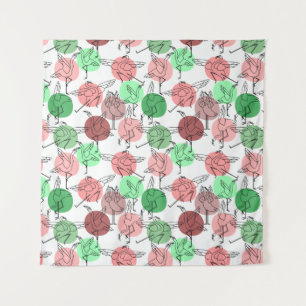 Tenture Yoga pose motif   Yoga sans couture motif 30