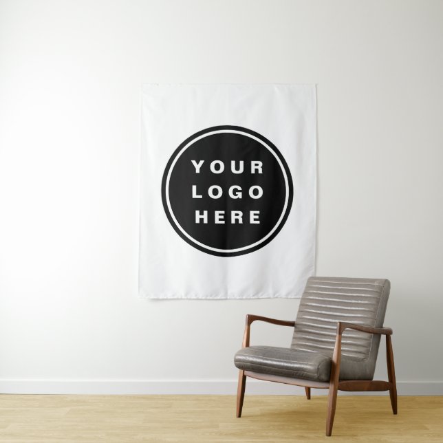 Tenture Your Business Logo Promoteur Business Company (En situation)