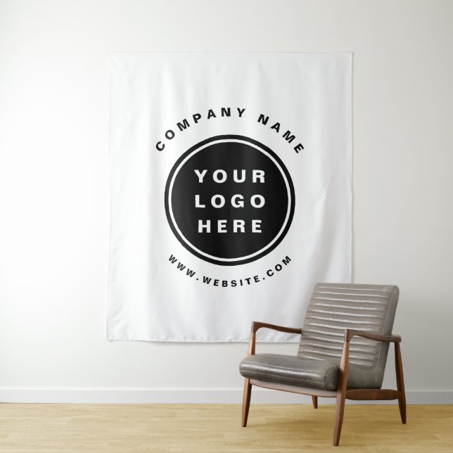 Tenture Your Business Logo Promoteur Business Company (En situation)