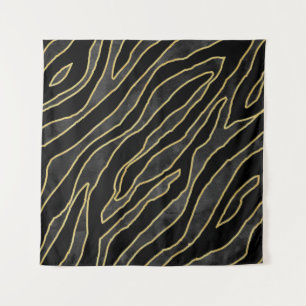 Tenture zèbre Abstrait rayé. Illustration poster de animal