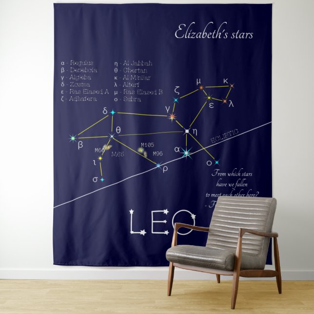 Tenture Zodiac Constellation Leo (En situation)