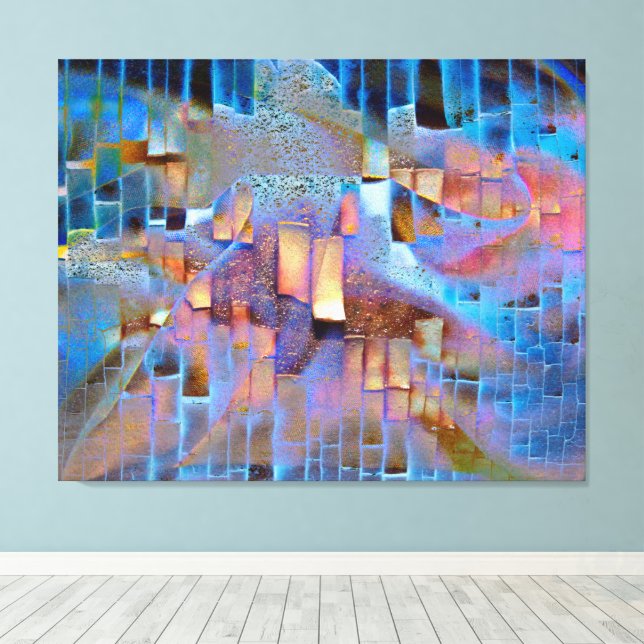 Tenuous Connections Abstract ID885 Canvas Print (Insitu(Wood Floor))