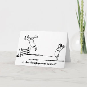 Tenure Congratulations Edward Lear Cartoon Flying Card