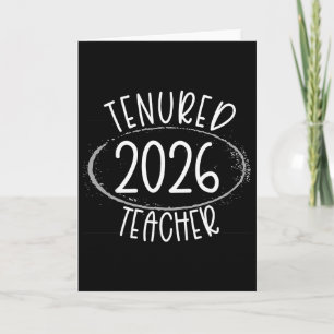 Tenured 2026 Tenured Teacher Women Congrats Tenure Card