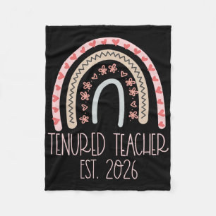 Tenured Teacher Women With Tenure 2026 Middle High Fleece Blanket