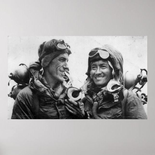 Tenzing Norgay Edmund Hillary Everest 1953 Poster (Front)