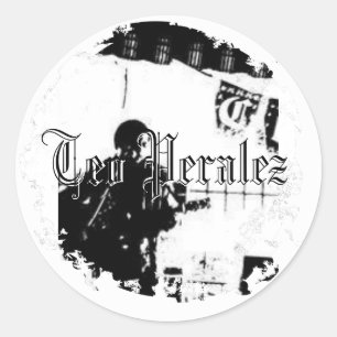 Teo Peralez - Distressed Round Stickers