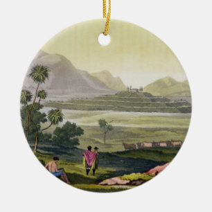 Teocalli, the Great Temple at Tenochtitlan, Mexico Ceramic Ornament