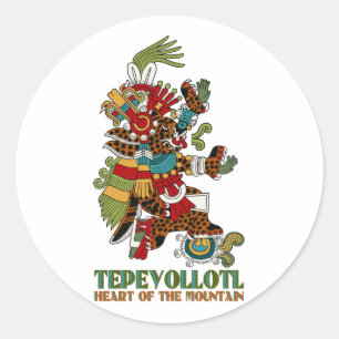 Tepeyollotl Classic Round Sticker