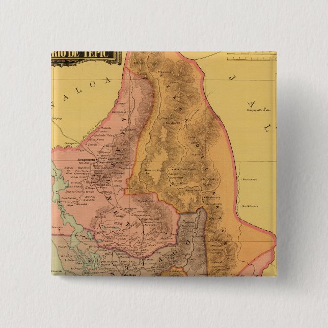 Tepic, Nayarit 2 Inch Square Button (Front)