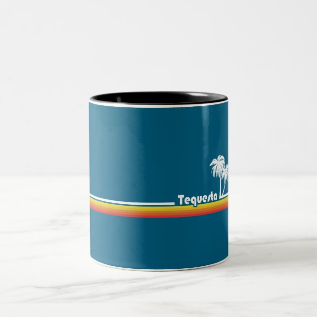 Tequesta Florida Two-Tone Coffee Mug (Center)