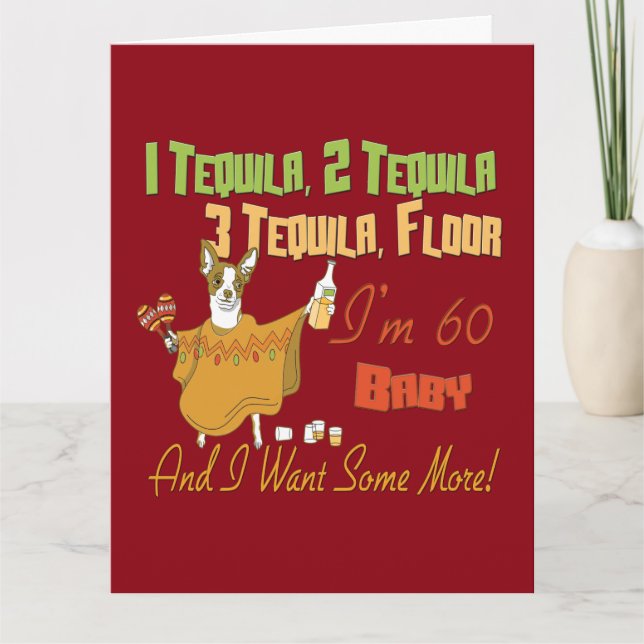 Tequila 60th Birthday Party Collection Card (Front)