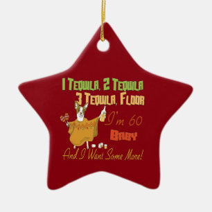 Tequila 60th Birthday Party Collection Ceramic Ornament