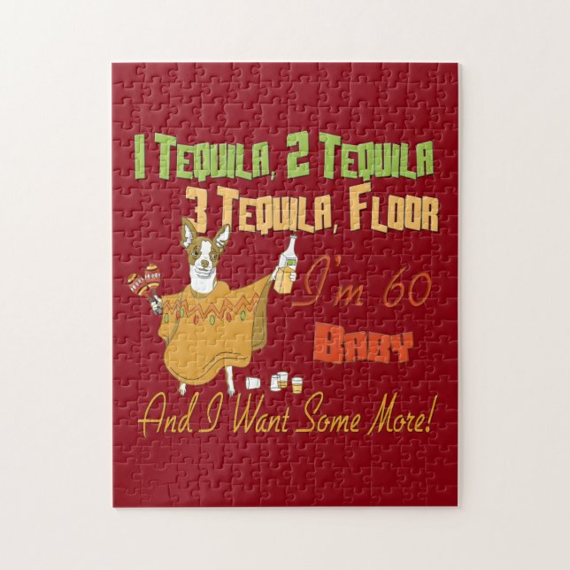 Tequila 60th Birthday Party Collection Jigsaw Puzzle (Vertical)