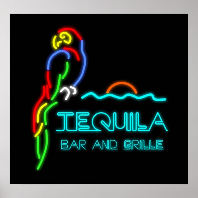 Tequila Bar and Grille Neon Sign (Front)