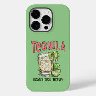Tequila Cheaper Than Therapy Funny Tequila Mexican Case-Mate iPhone 14 Pro Case