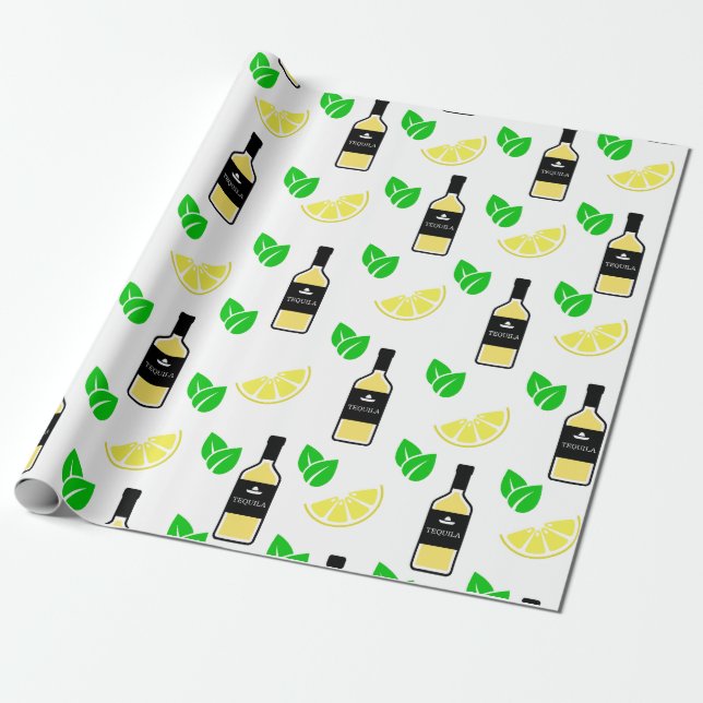 Tequila & Lemon  Wrapping Paper (Unrolled)