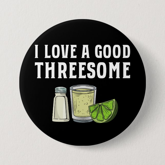 Tequila Lime And Salt Funny Bartender 3 Inch Round Button (Front)