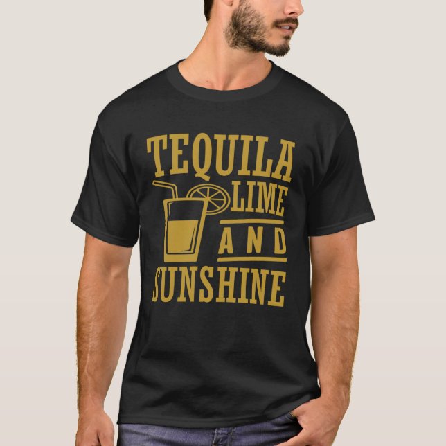 Tequila Lime And Sunshine Cinco De Mayo T-Shirt (Front)
