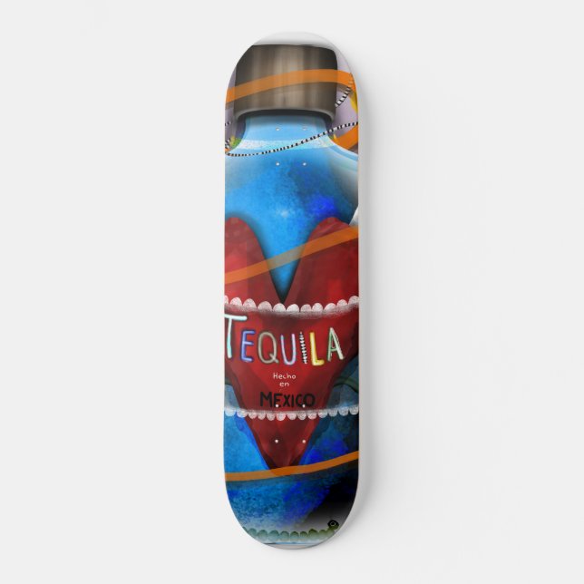 Tequila made in Mexico Skateboard (Front)