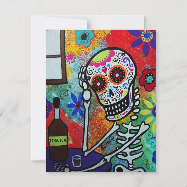 TEQUILA NIGHT DAY OF THE DEAD INVITATION (Front)