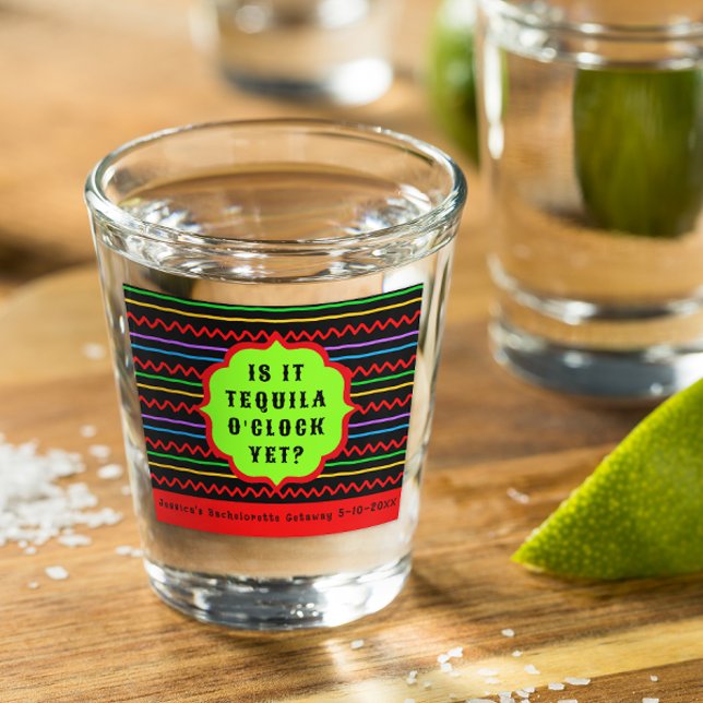 Tequila O'Clock Personalized Event Shot Glass (Creator Uploaded)