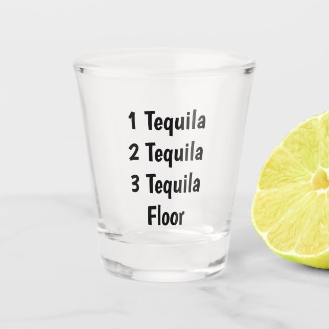 Tequila  Shot Glass, Vaso de Chupito de Tequila Glass (Front)