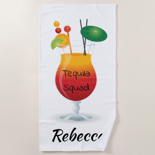 Tequila Squad Beach Towel (Front)