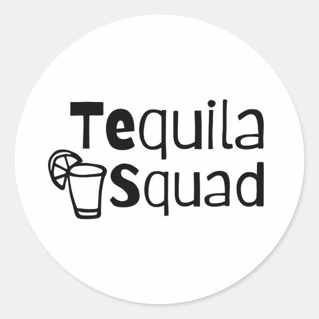 Tequila Squad Circle Sticker (Front)