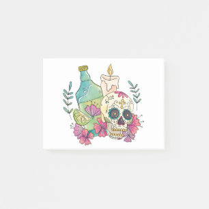 Tequila Sugar Skull Post-it Notes