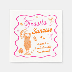 Tequila Sunrise Bachelorette  Napkin